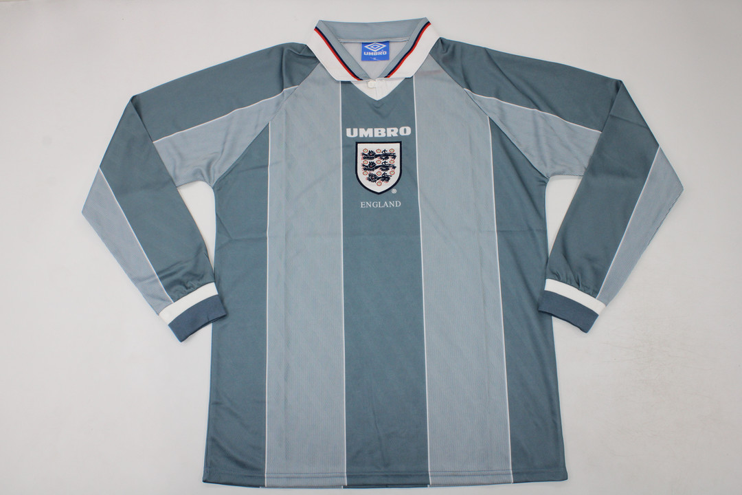 AAA Quality England 1996 European Cup Away Long Jersey